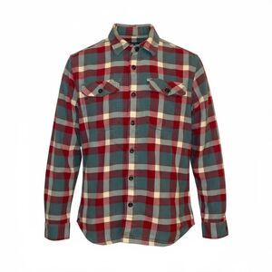 Patagonia Organic Cotton Flannel Red Plaid Button Up Shirt Sz S
